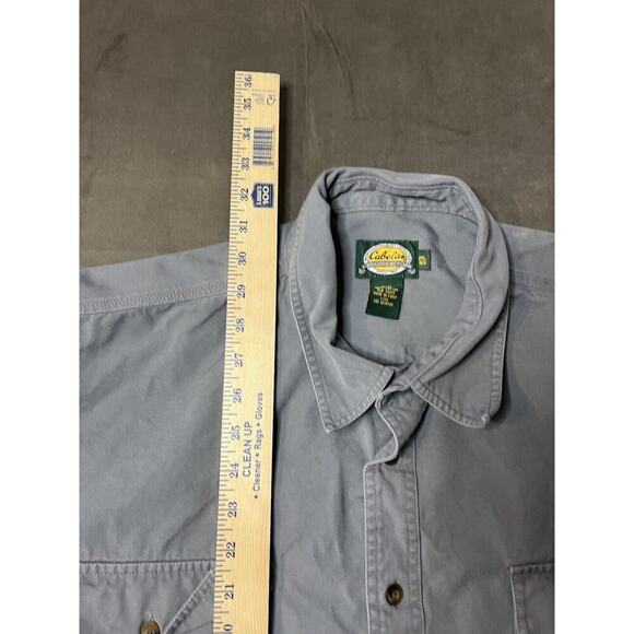 Cabela Outfitter Series Mens Button Down Short Sleeve Short 2xL Blue - Picture 3 of 5